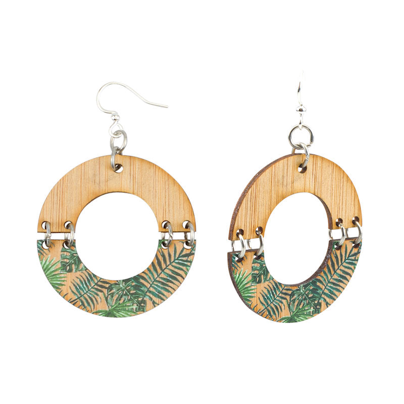 Green Tree Earrings | Bamboo