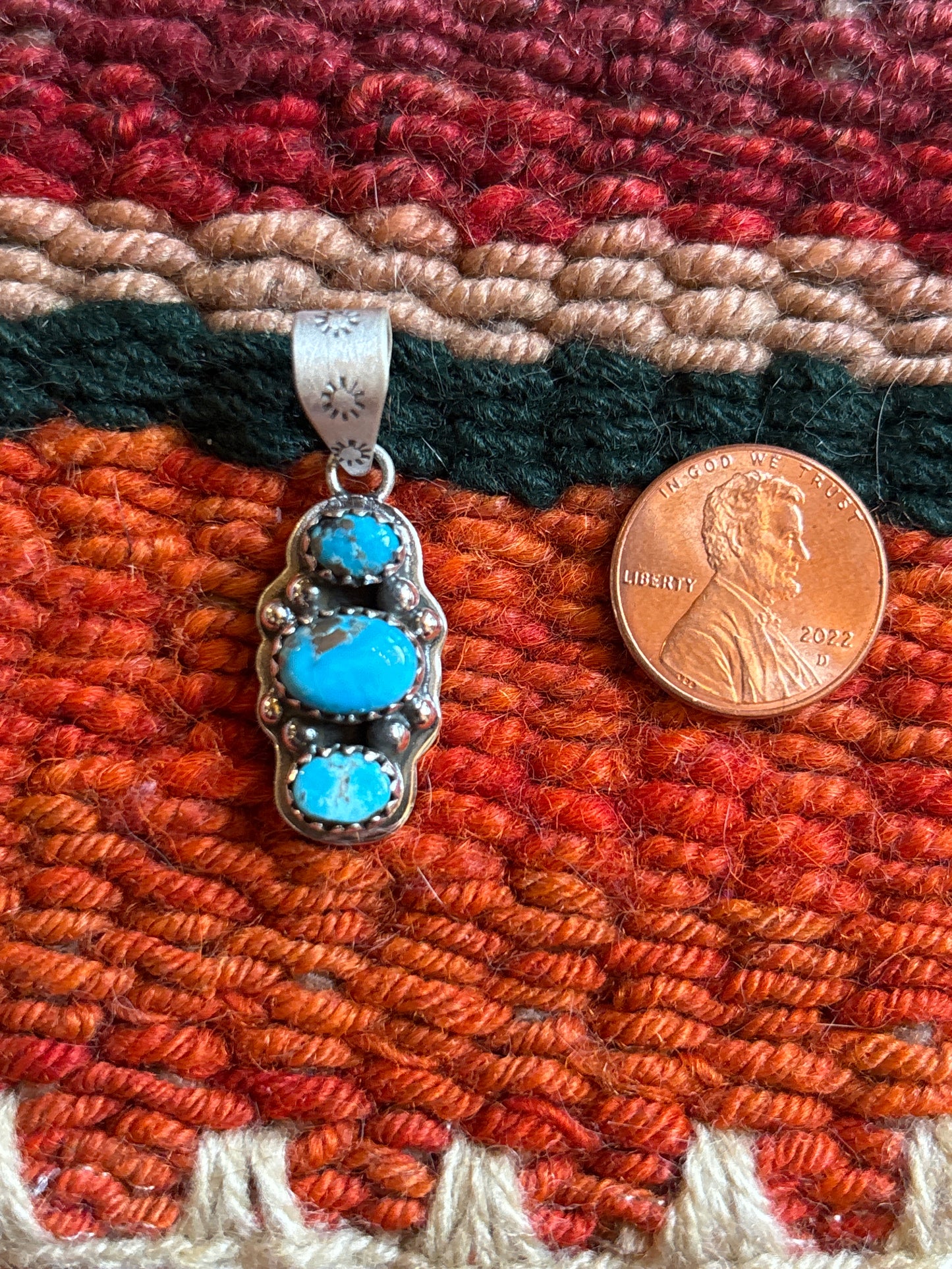 Blue Bird Turquoise Pendant