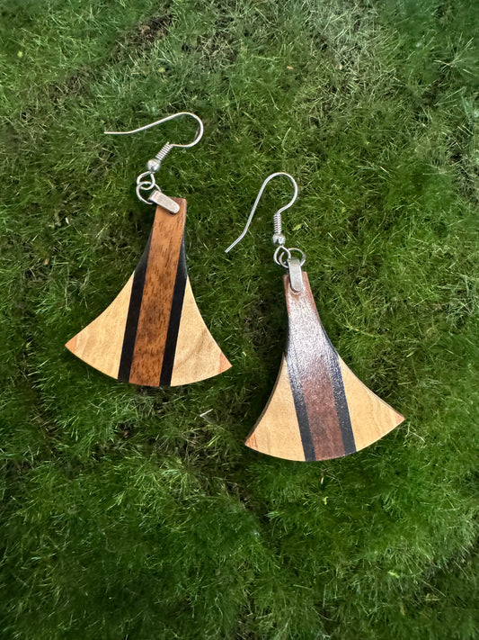 Wooden Block Earrings