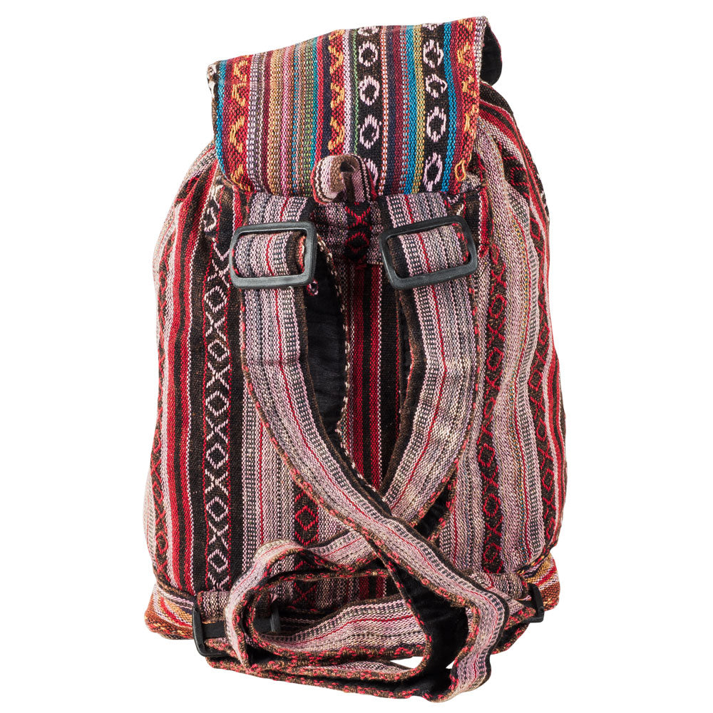 Stonewash Striped Handcrafted Backpack