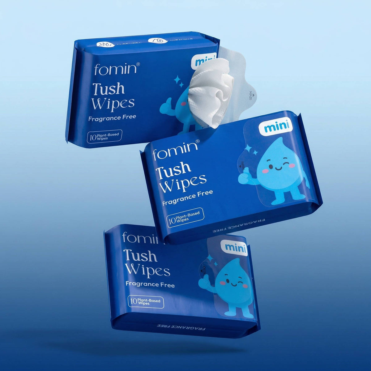 Travel Flushable Wipes | Fragrance Free | 6 x 10ct