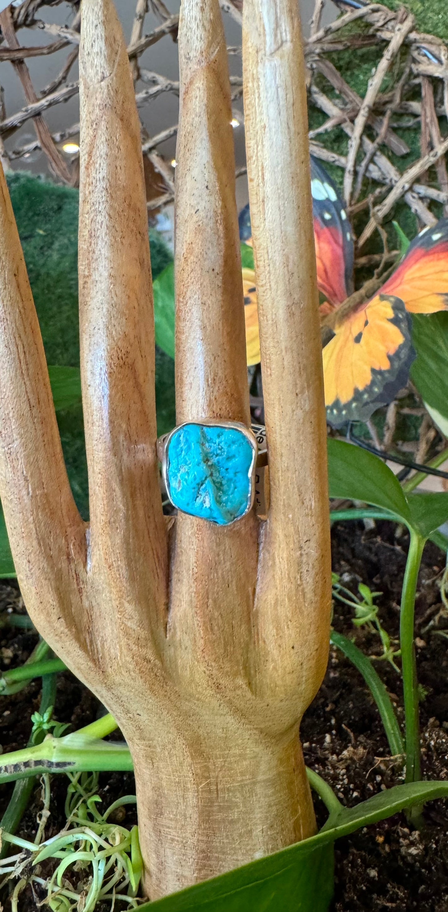 Rough Turquoise Ring | Adjustable