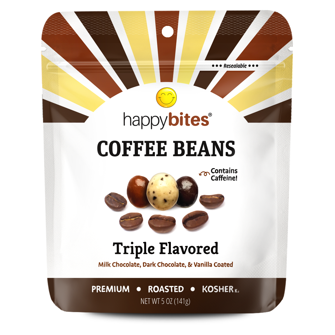 Happy Bites Triple Flavored Coffee Beans (5 oz)