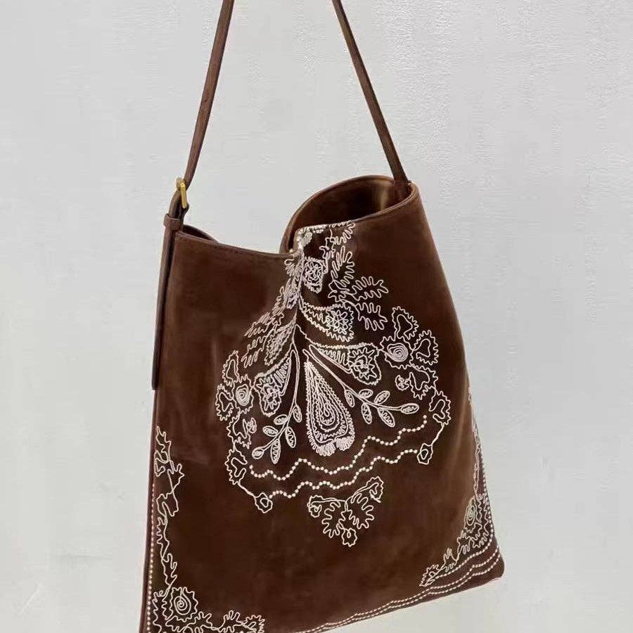 Boho Embroidered Large Capacity Shoulder Bag