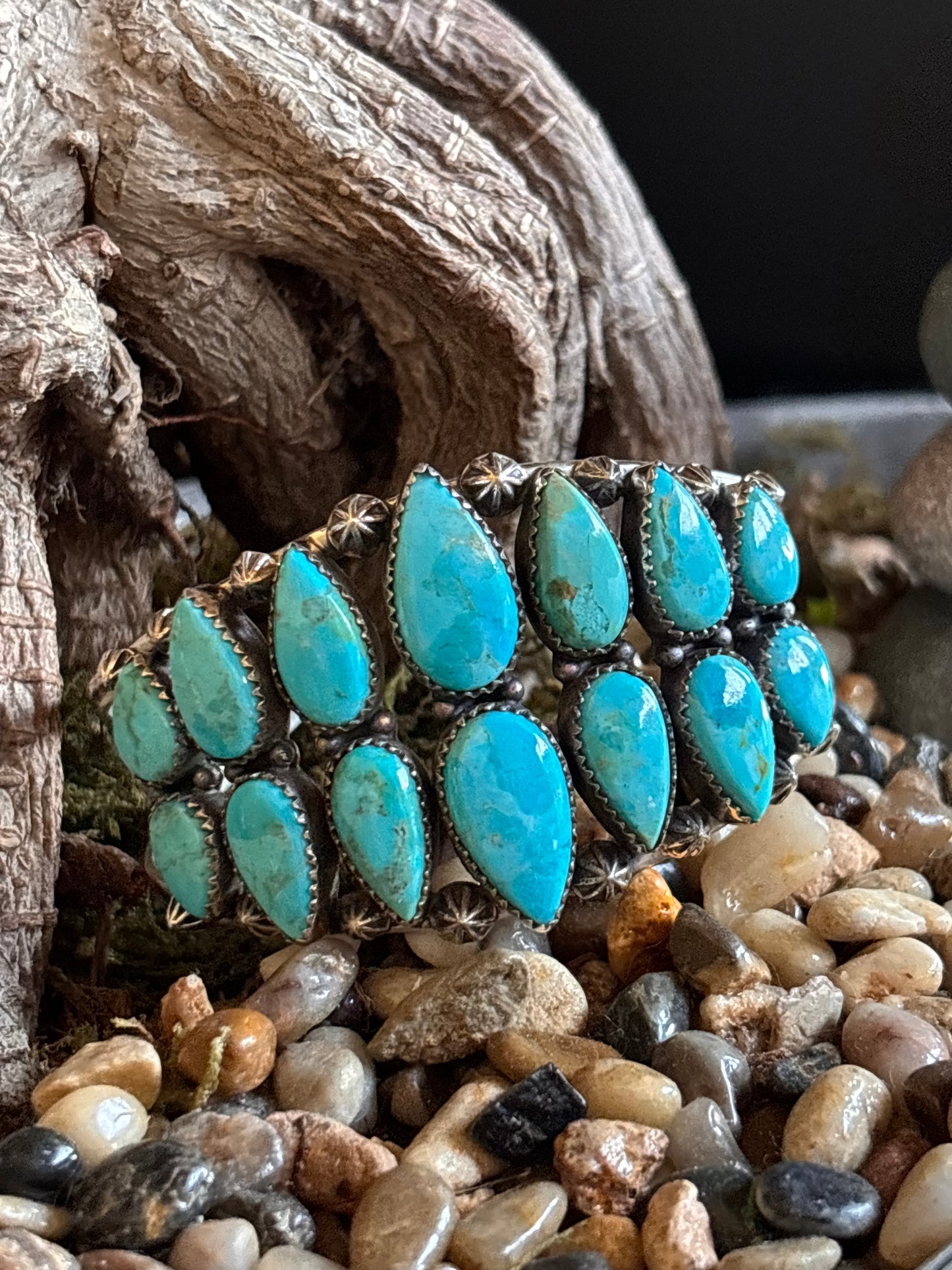 Turquoise Multi-Stone Cuff Bracelet