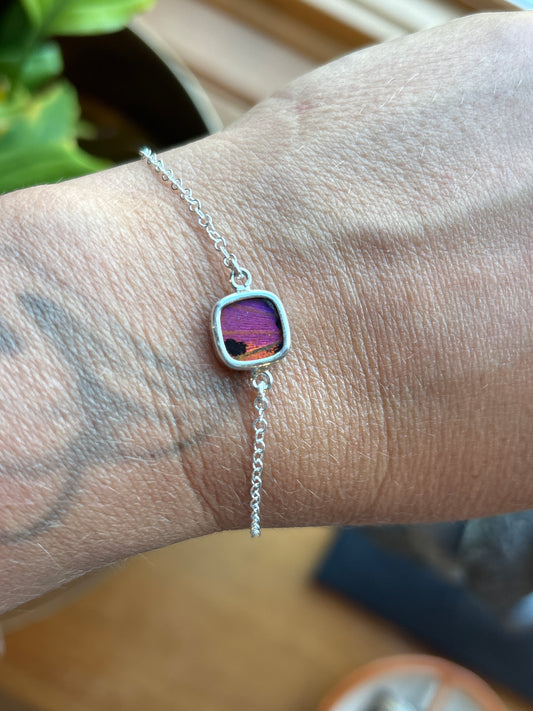 Sterling Butterfly Reversible Bracelet