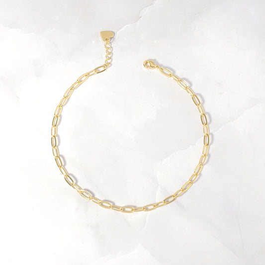 Small Paperclip Anklet