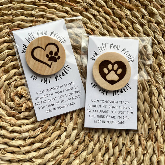 Pocket Hug for Pet Loss - Wood Engraved Token