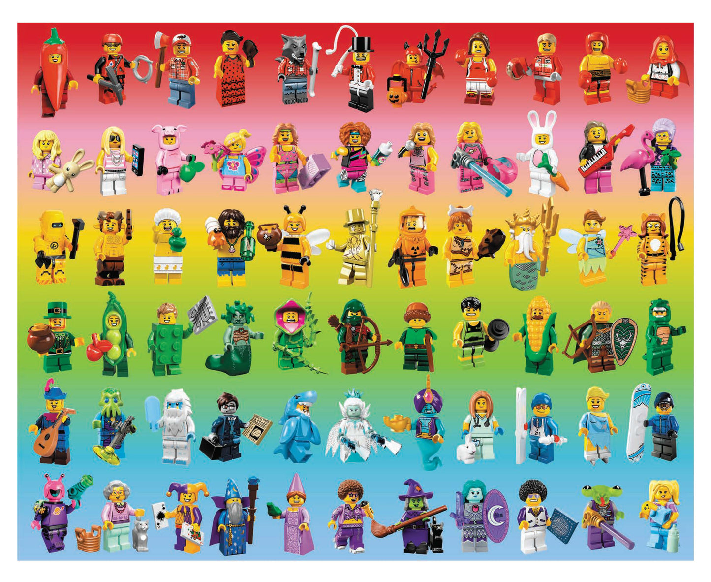 LEGO Minifigure Rainbow 1000-Piece Puzzle