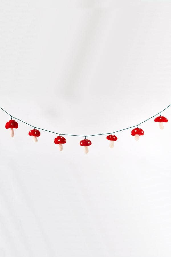 Felt Mushroom Garland