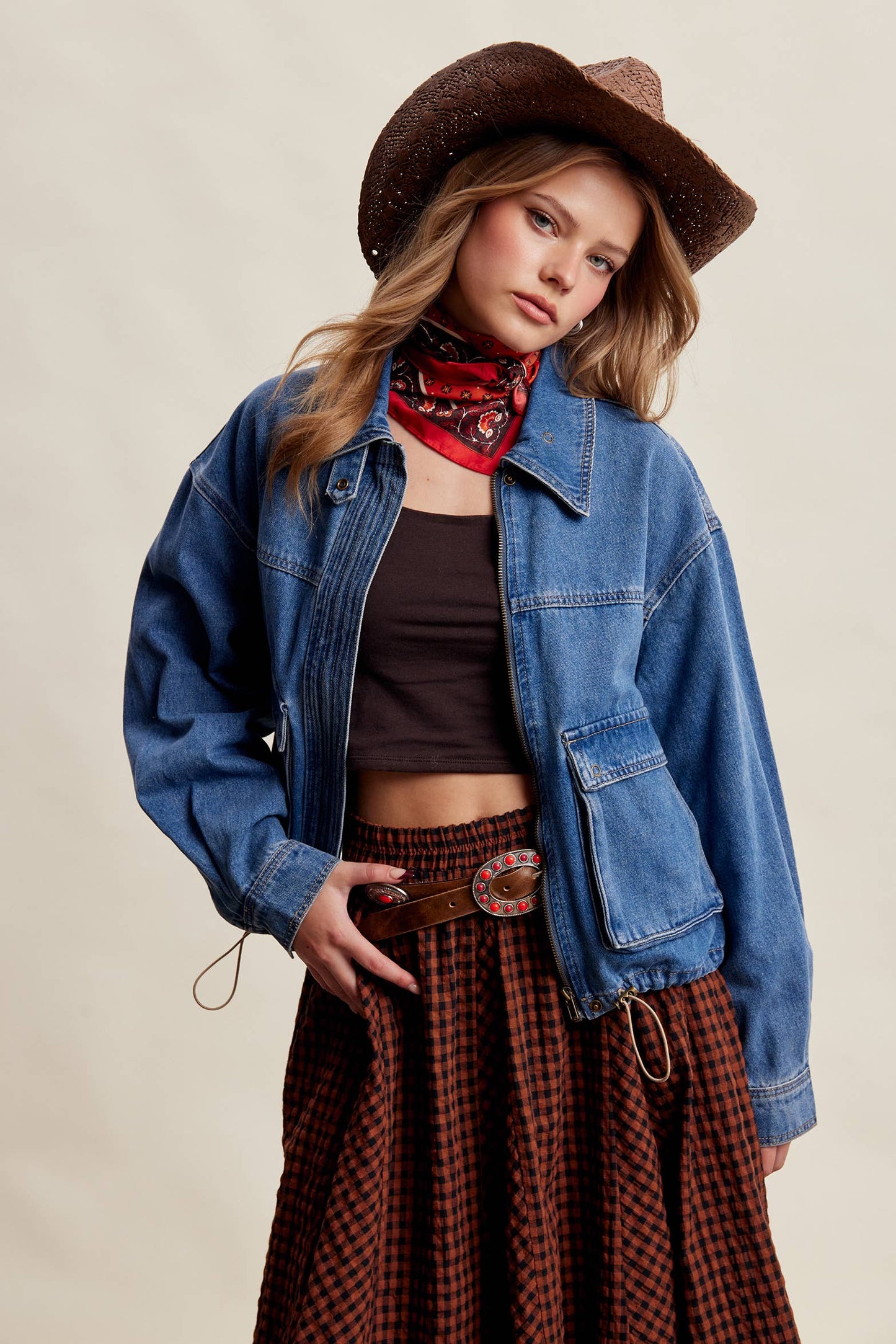 Oversized Utility Denim Jacket