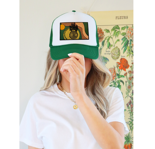 Trucker Hat- Good in the Woods Patch- Kelly Green