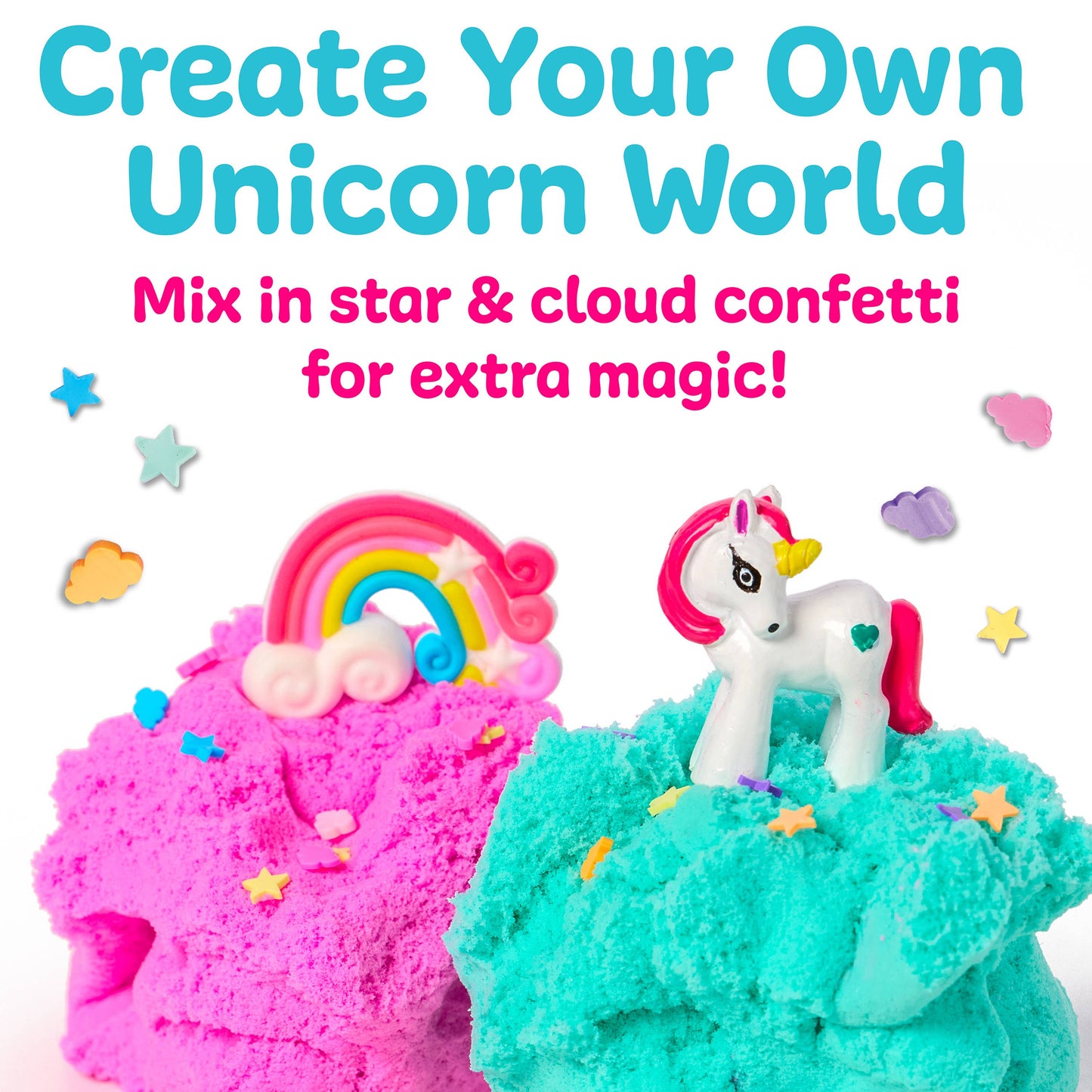 Unicorn Theme - Sensory Mini Play Kit Jar with Cloud Clay