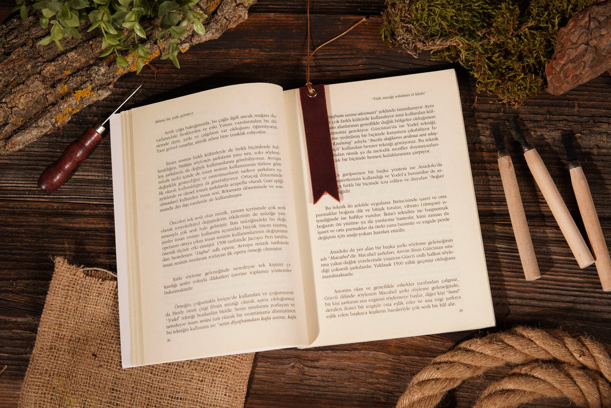 Leather Heart Bookmark, Reader Gift, Book accessories
