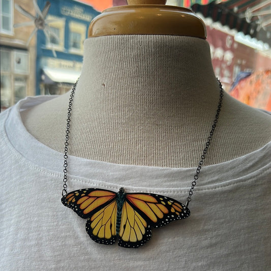 Wooden Butterly Necklace