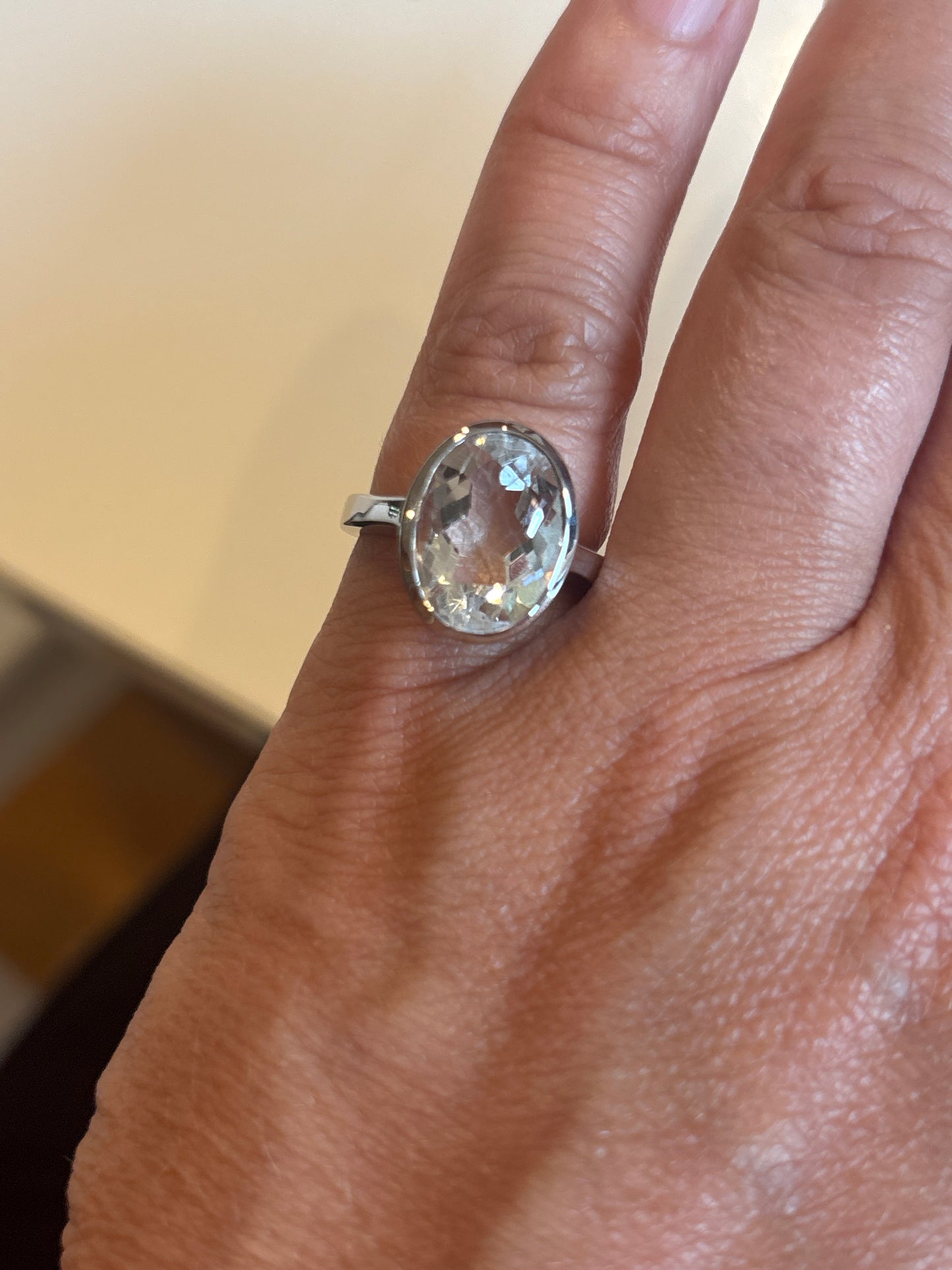 Crystal (10x14) Ring Oval | Size 7