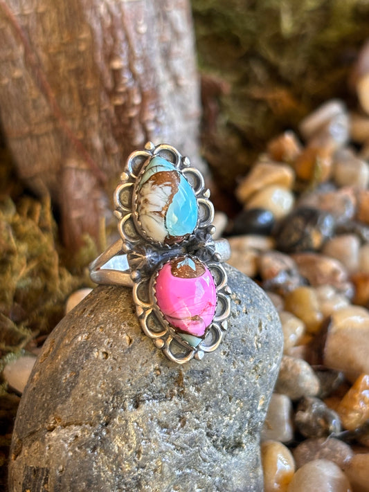 Cotton Candy Turquoise Ring | Adjustable