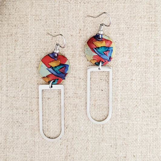 Alcohol Ink Earrings | by Covaly