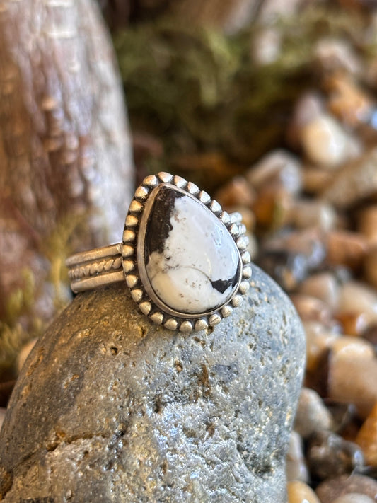 White Buffalo Ring | Adjustable