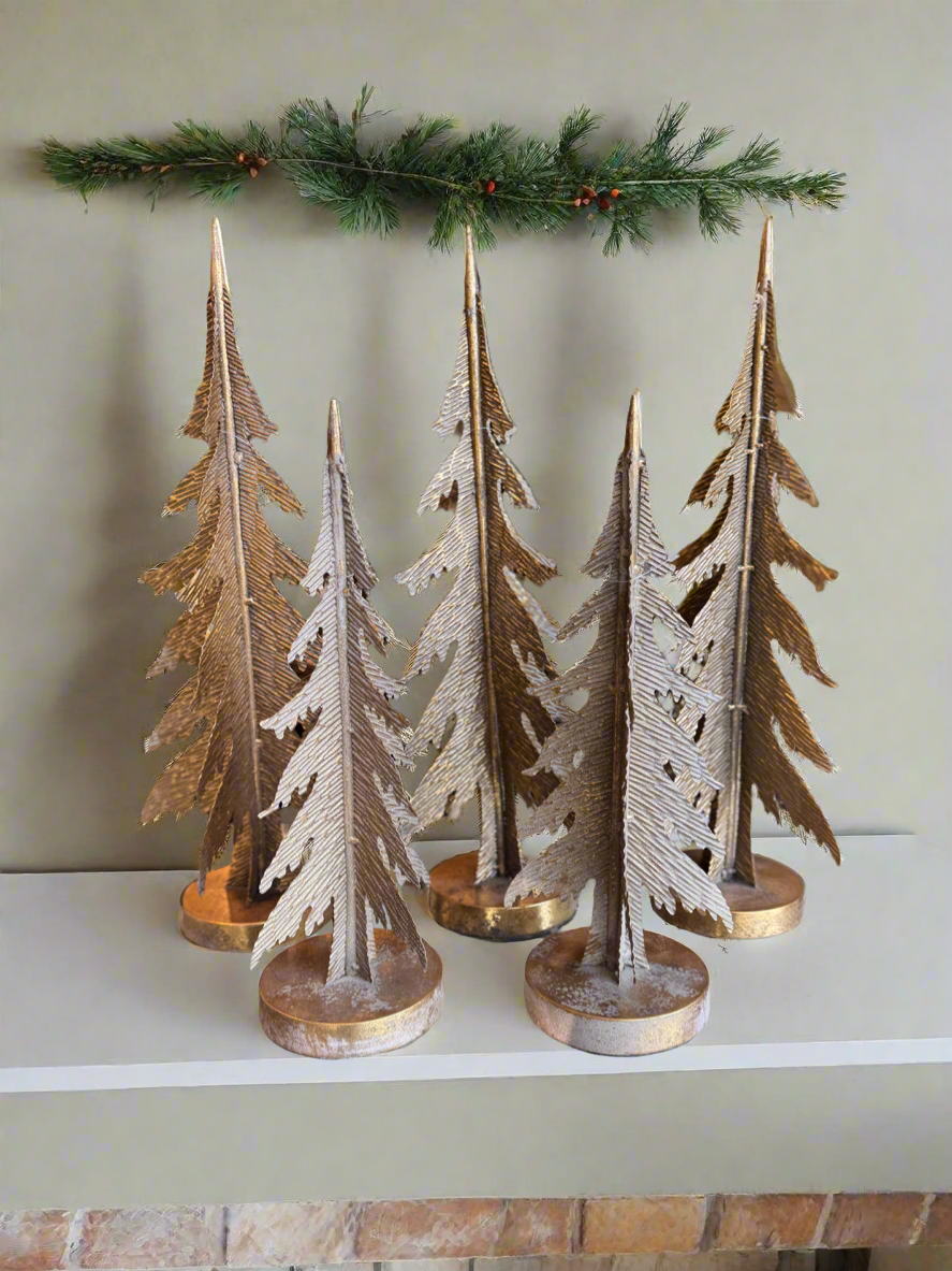 Brass Pine Tree Decoration