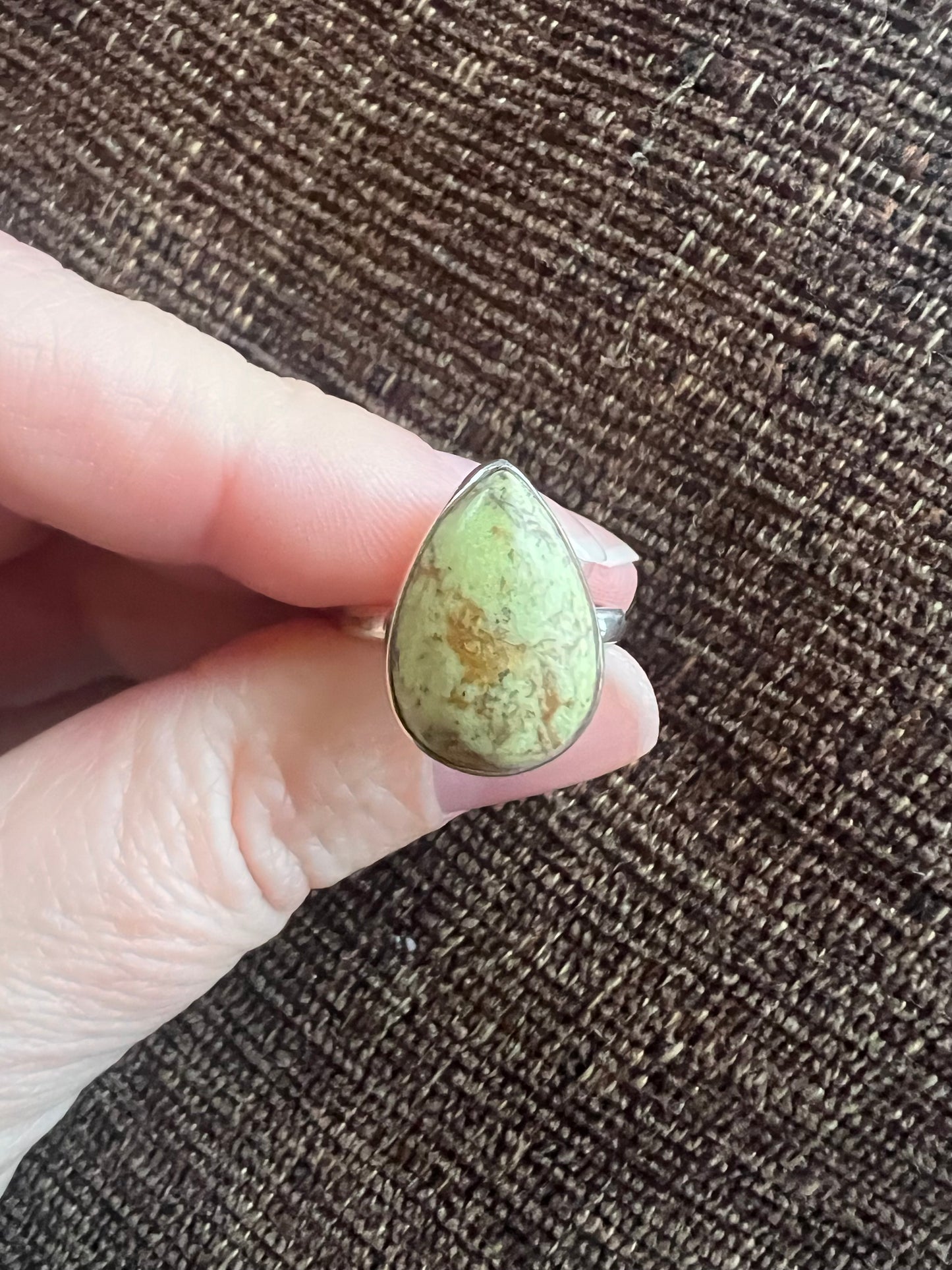 Lemon Chrysoprase Ring | Size 6