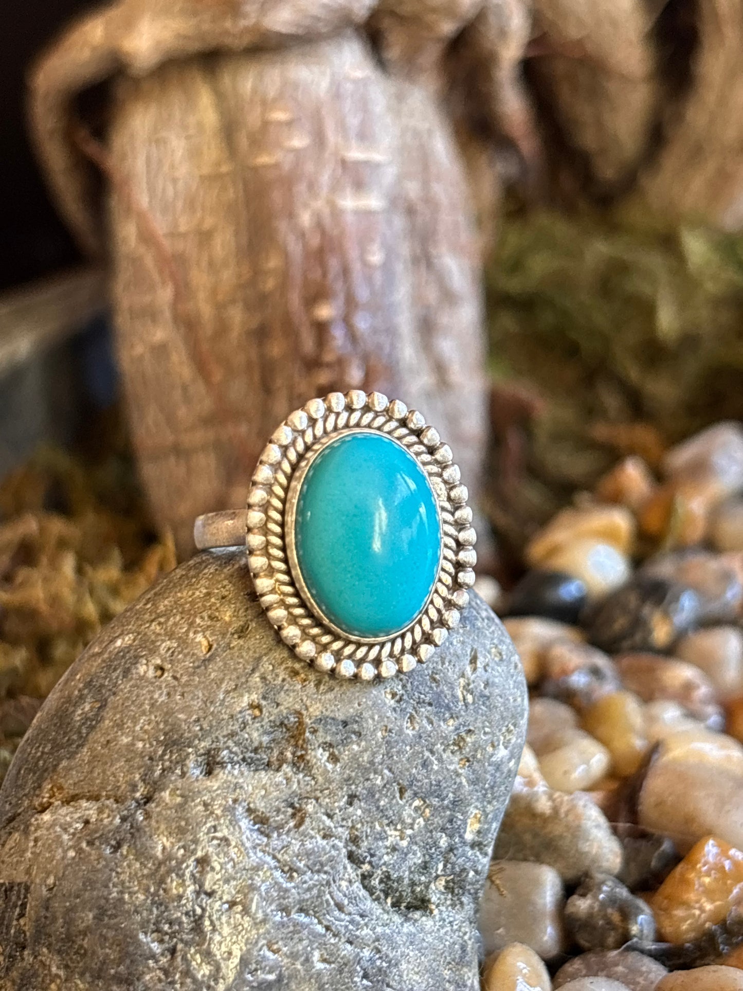 Sleeping Beauty Turquoise Ring | Adjustable
