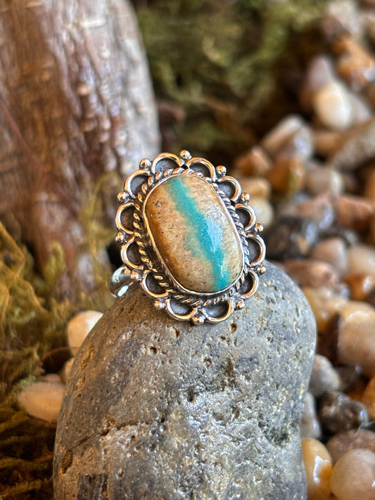 Royston Ribbon Turquoise Ring | Adjustable