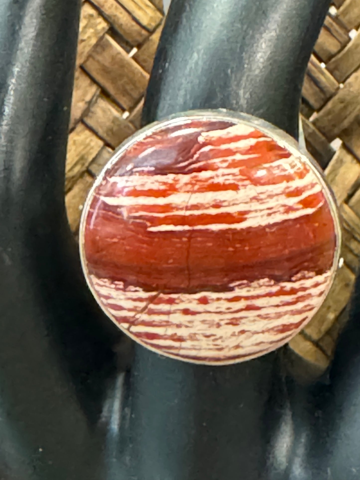 Red Jasper Ring | Adjustable