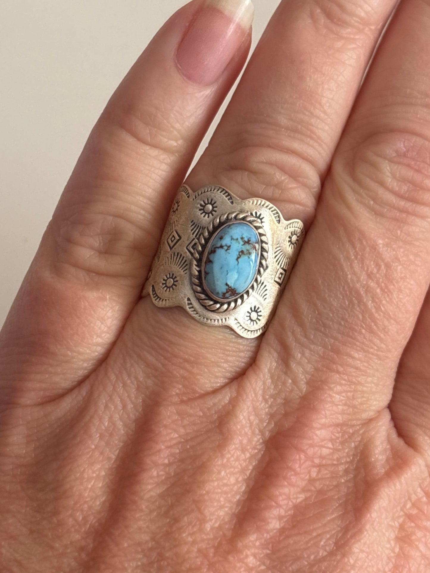 Golden Hills Turquoise Ring | Size 9