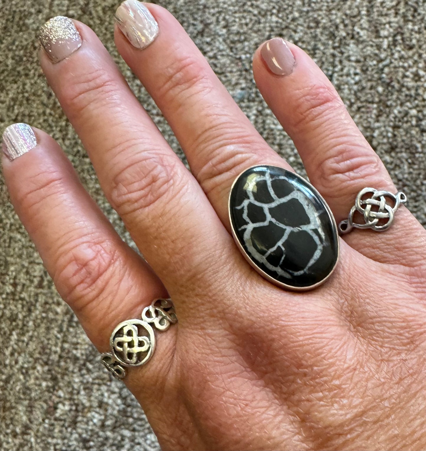 Septarian Gronates Ring | Adjustable