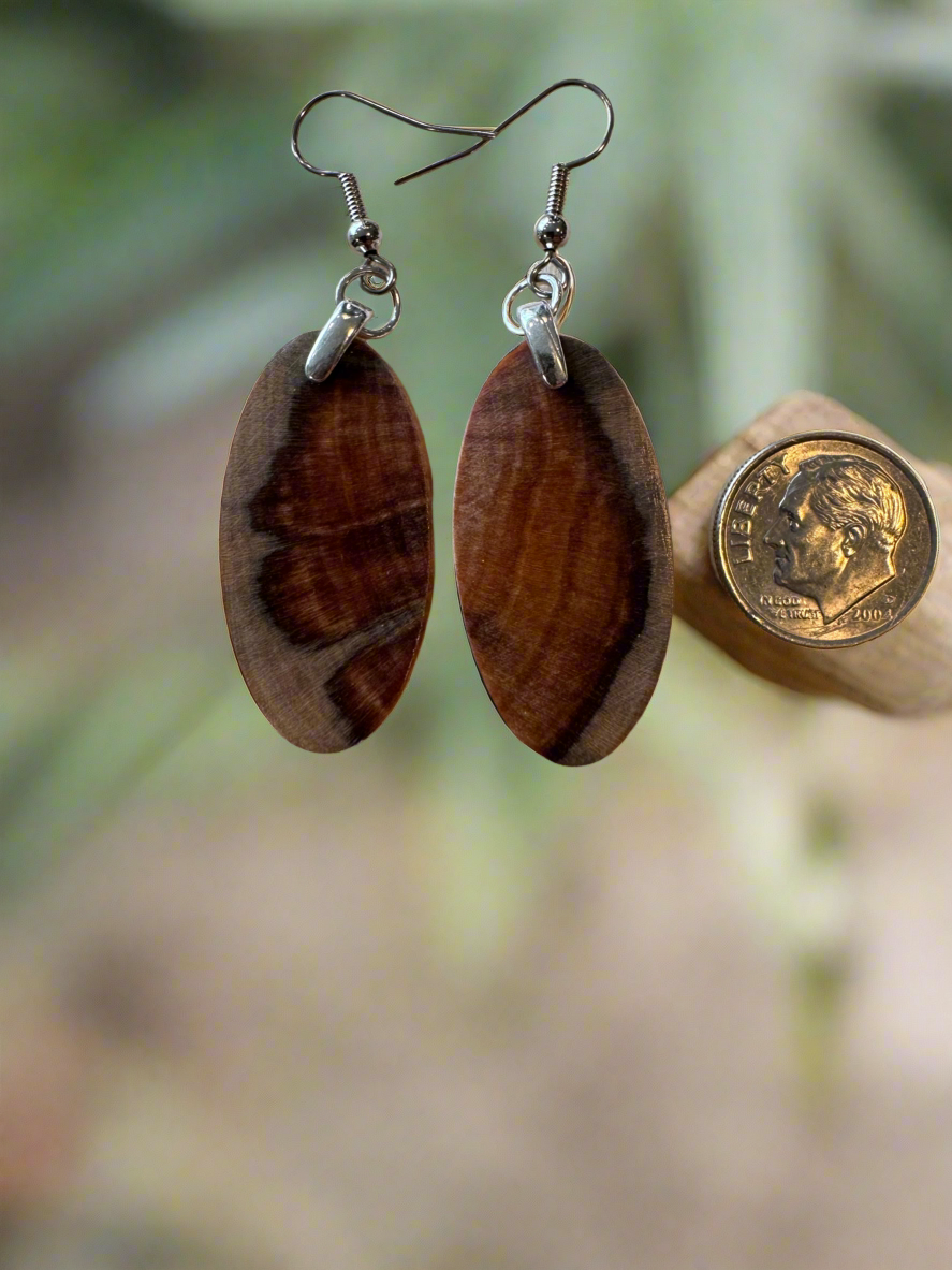 Handcrafted Wood & Resin Earrings