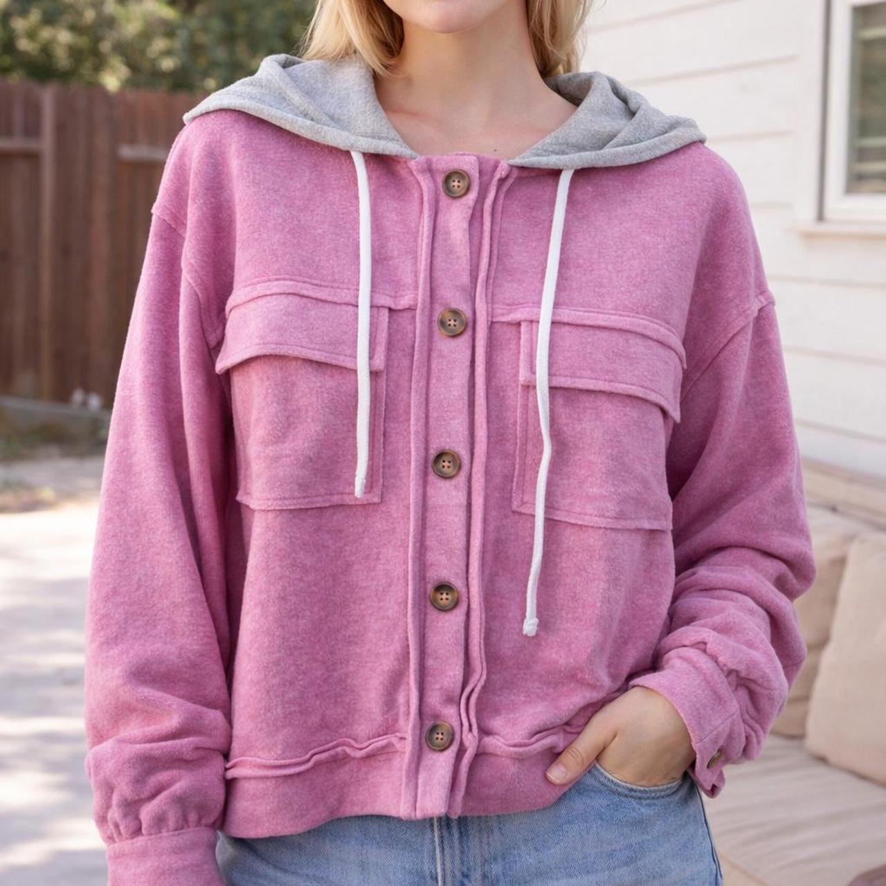 Brushed Hacci Hooded Shacket