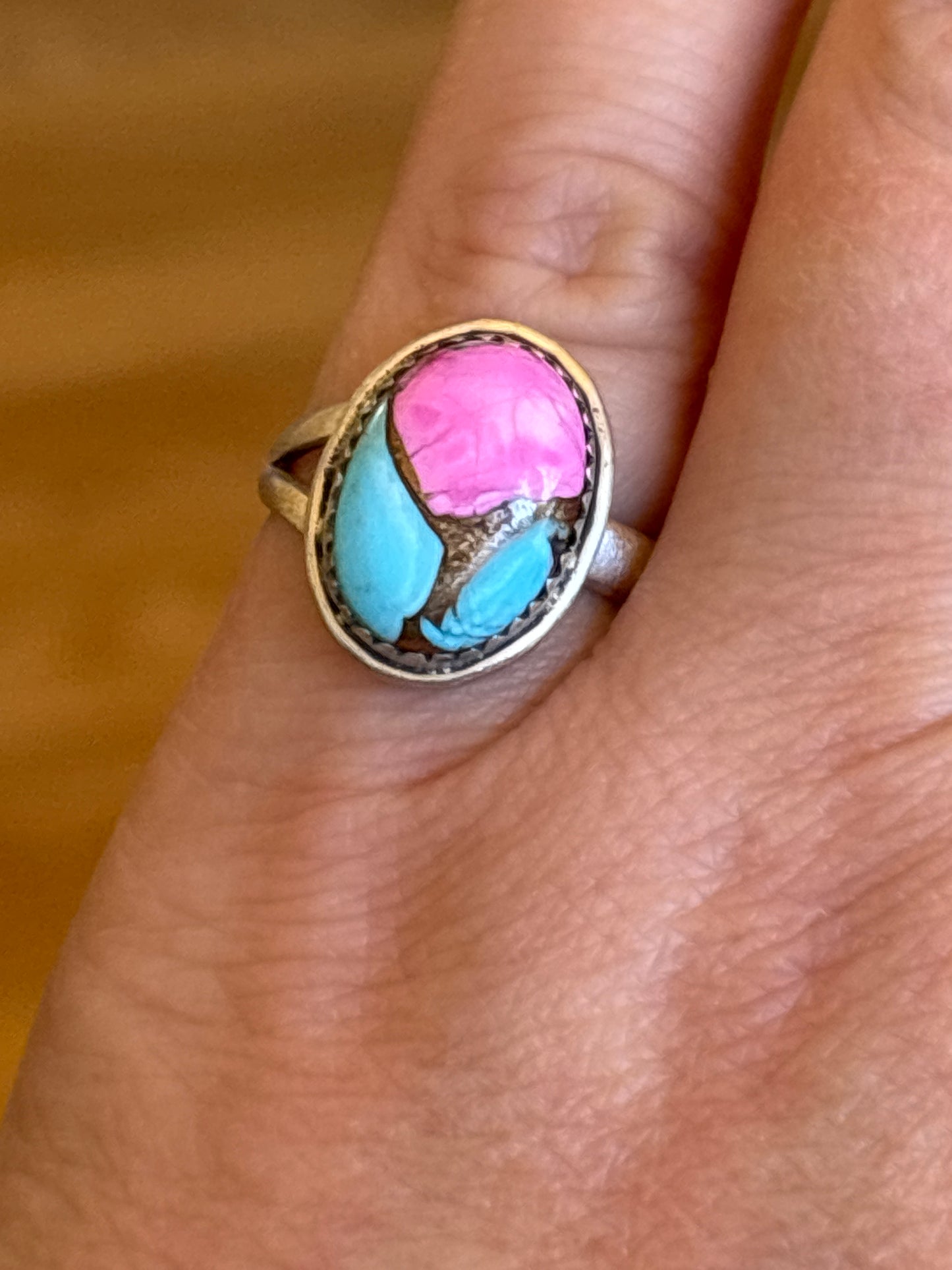 Cotton Candy Turquoise Ring | Adjustable