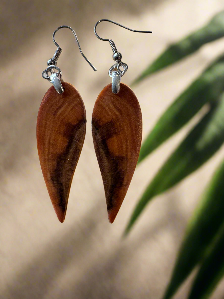 Handcrafted Wood & Resin Earrings