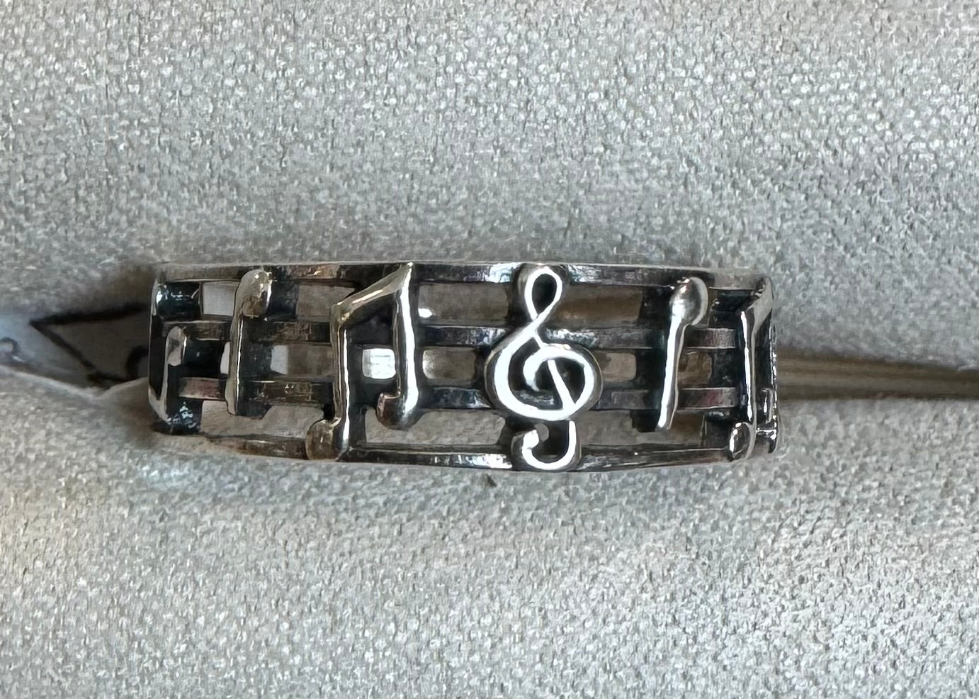 Treble Clef and Music Notes Rings