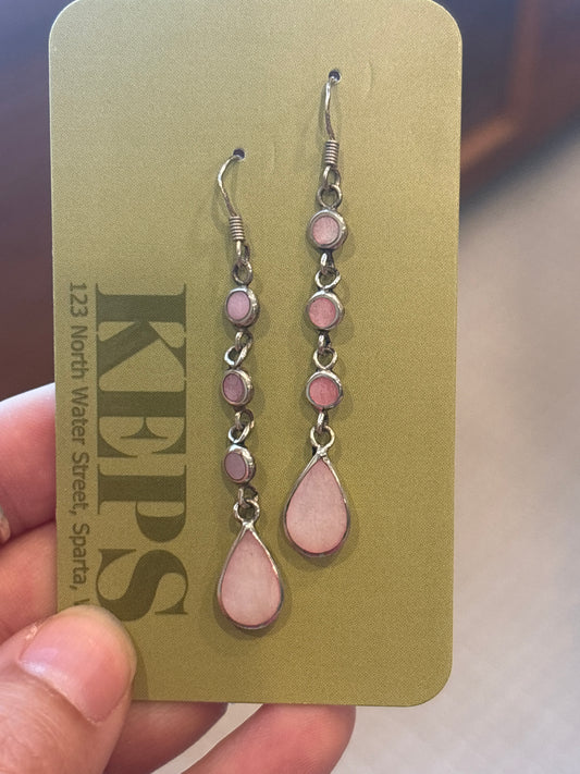 Pink Sterling Earrings (vintage)