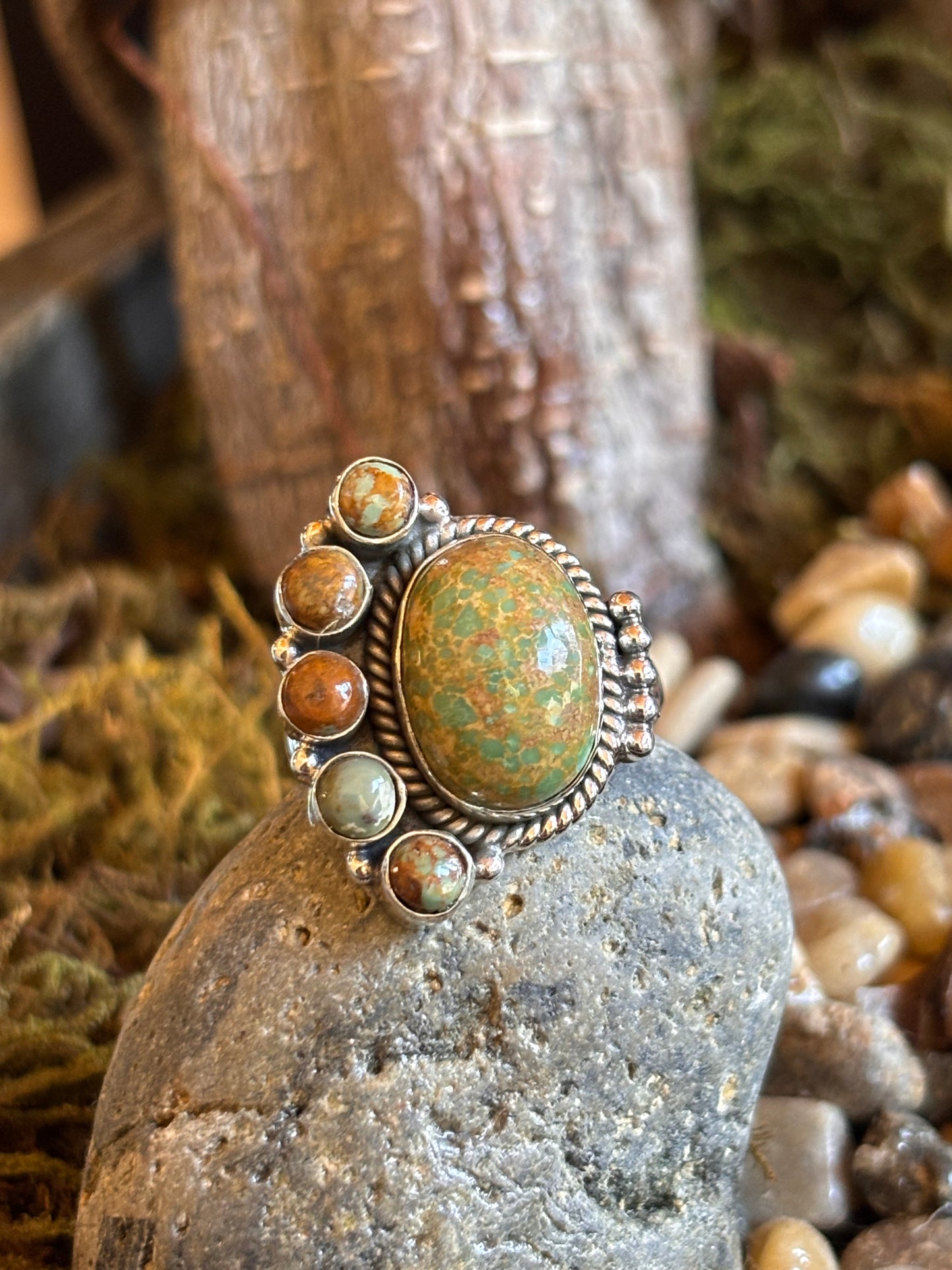 Green Turquoise Ring | Size 9.25