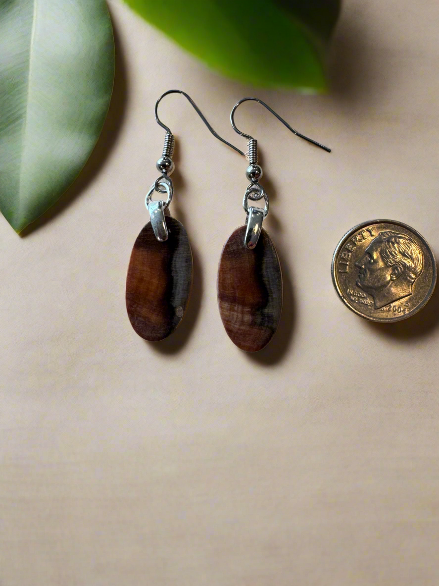 Handcrafted Wood & Resin Earrings