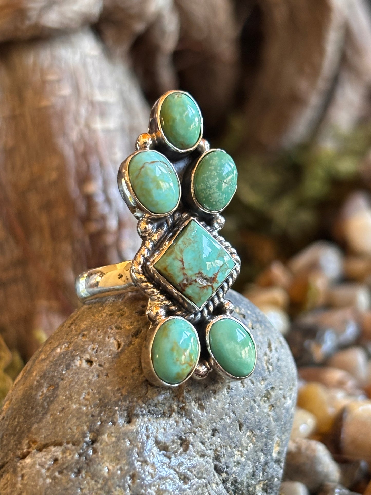 Turquoise Cluster Ring | Size 7.5
