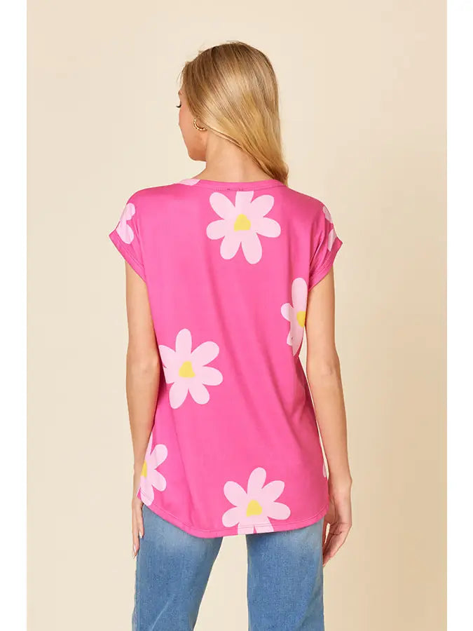 Fuchsia Floral Top | 7th Ray