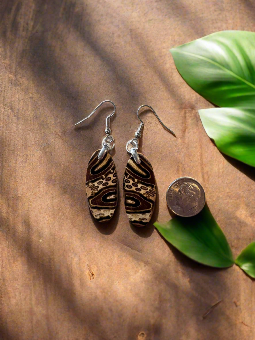 Handcrafted Wood & Resin Earrings