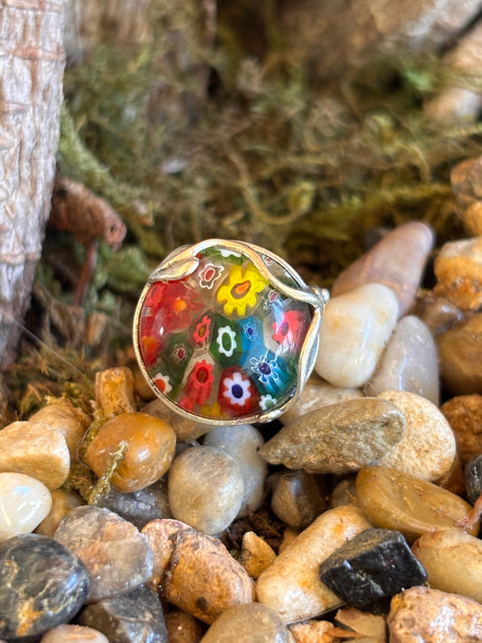 Mirano Glass Artistic Ring | Size 8.25