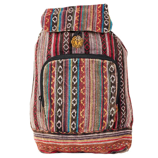 Stonewash Striped Handcrafted Backpack