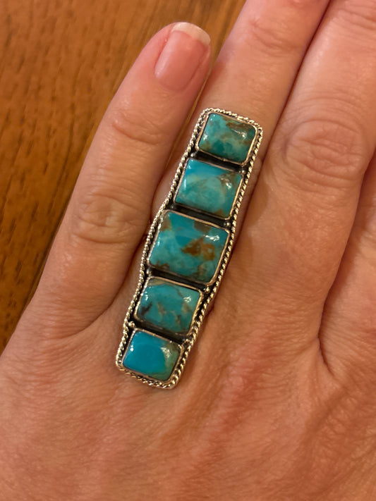 Mojave Turquoise Crawler Ring | Adj.
