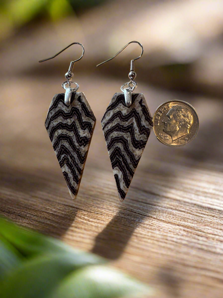 Handcrafted Wood & Resin Earrings