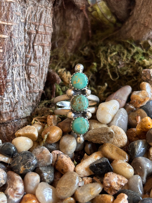 Kingman Turquoise Crawler Ring | Size 8