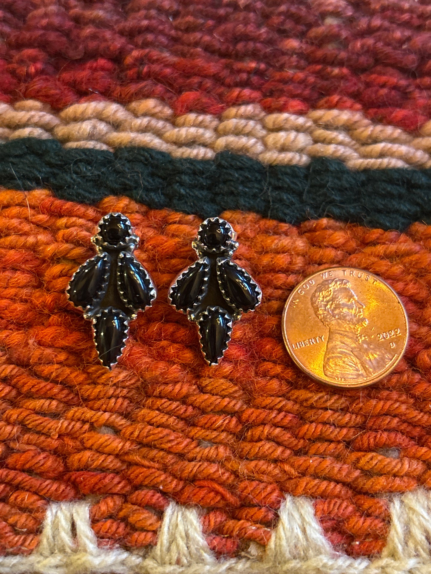 Black Onyx Post Earrings
