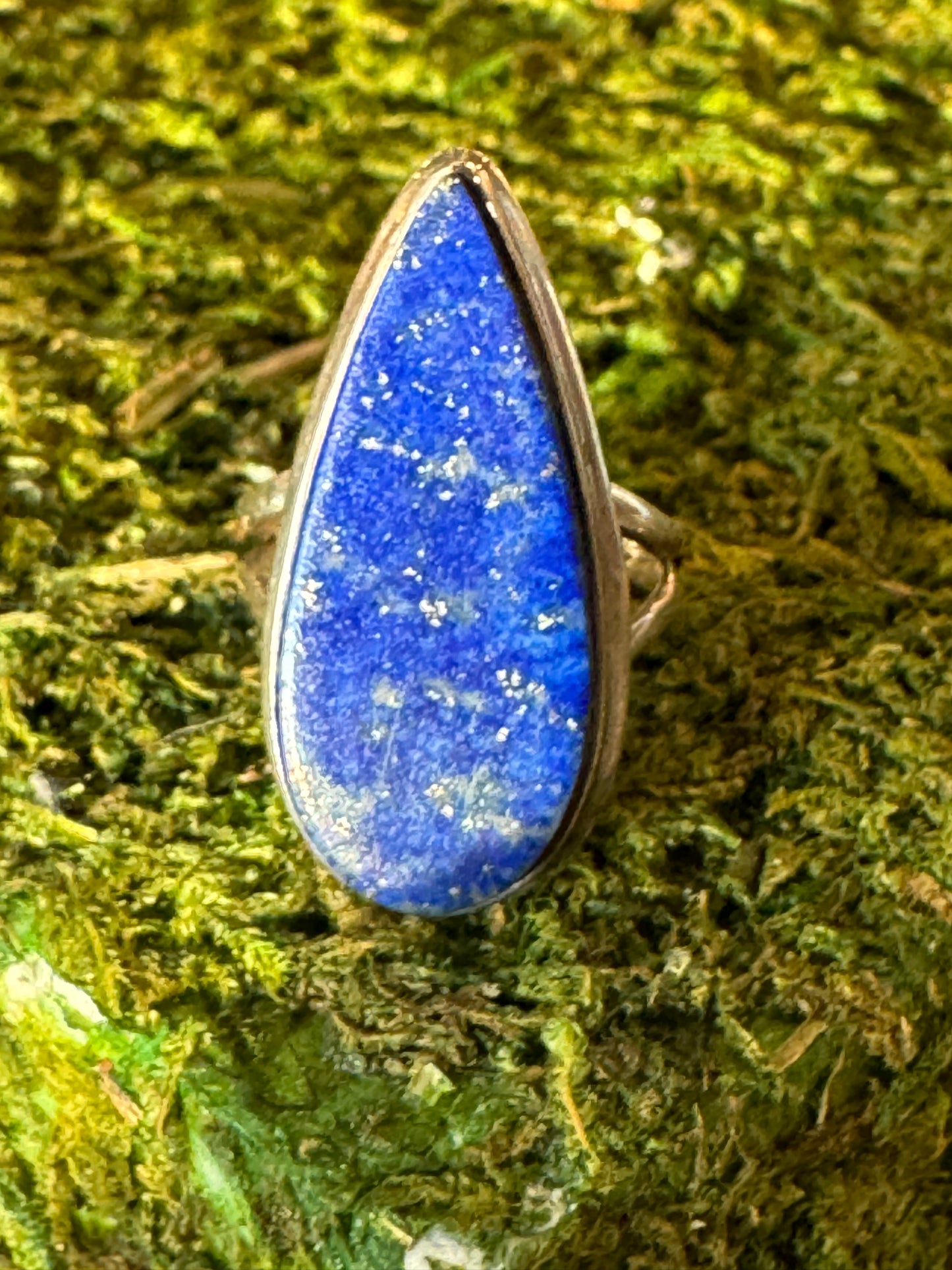 Lapis Lazuli Teardrop Ring | Size 6