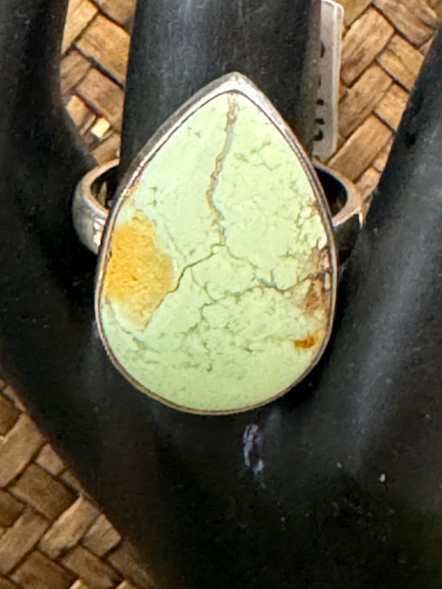 Lemon  Chrysoprase Ring | Adjustable