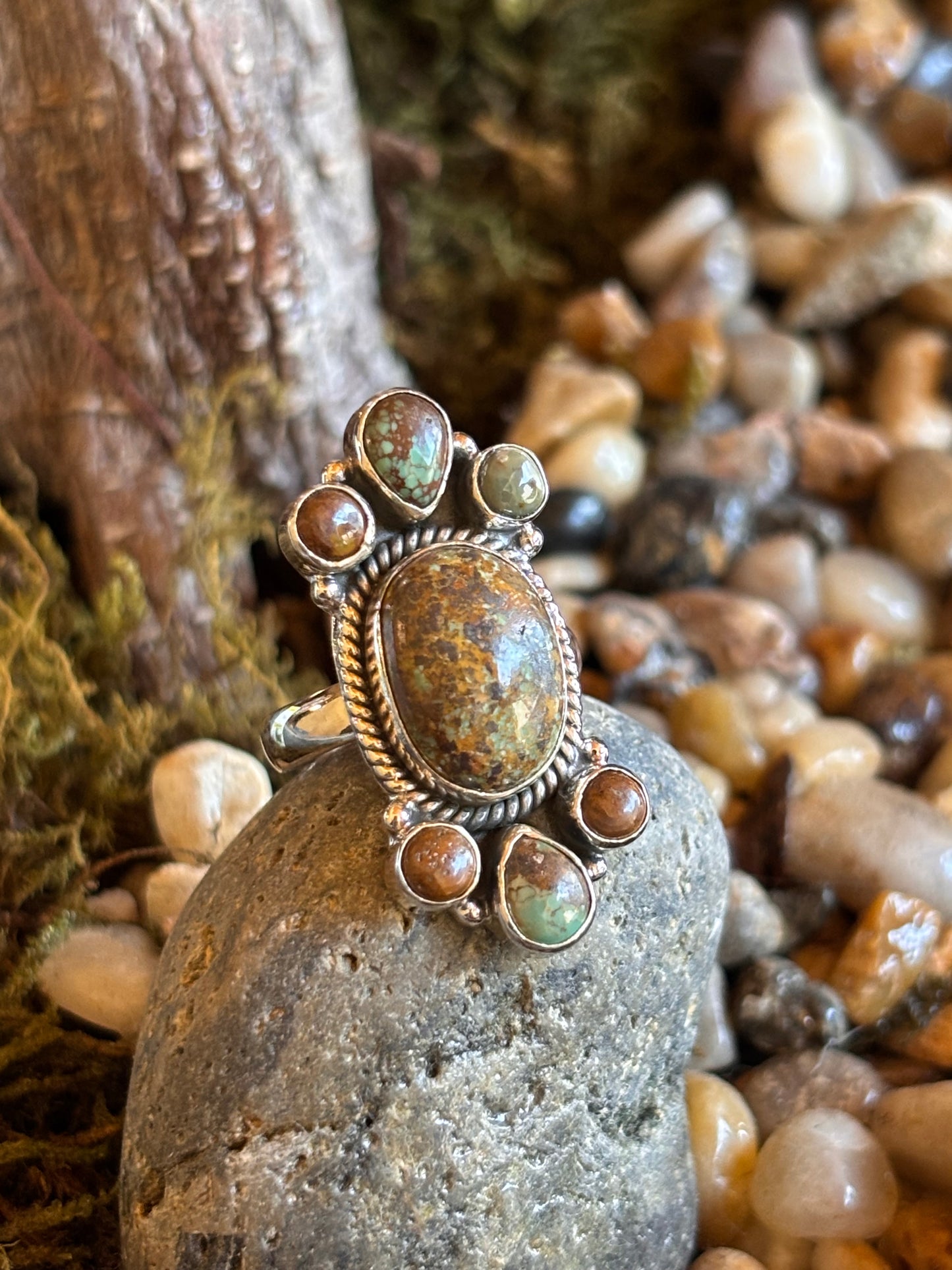 Green Turquoise Ring | Size 7
